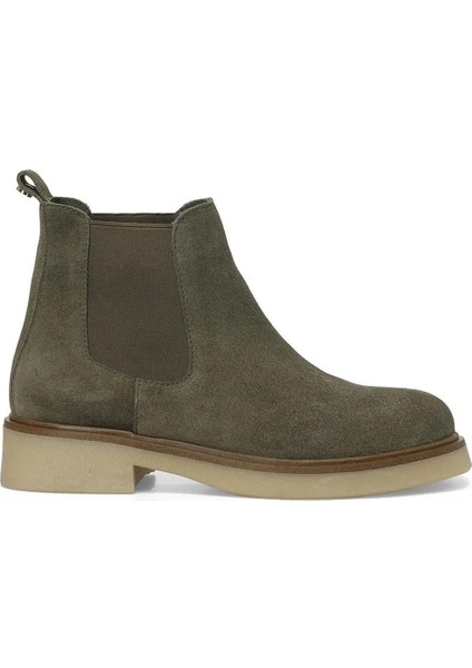 101923790 Mery Haki Nubuk Kadın Hakiki Deri Bot