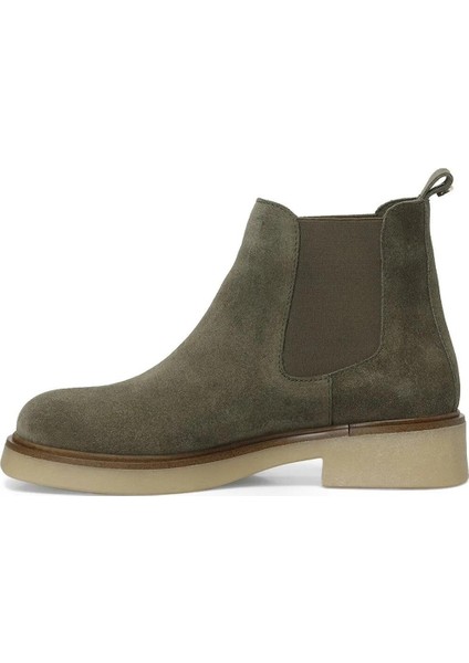 101923790 Mery Haki Nubuk Kadın Hakiki Deri Bot