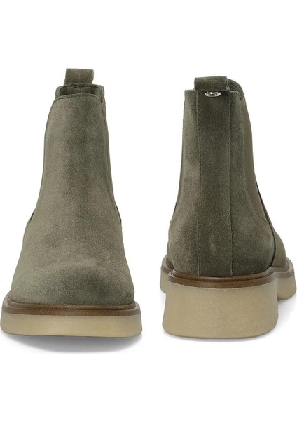 101923790 Mery Haki Nubuk Kadın Hakiki Deri Bot