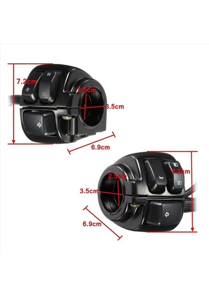 Harley Için 2 Çift Motosiklet Gideri Kontrol Işıkları (25MM) Kablo Demeti ile (Yurt Dışından) fiyatları