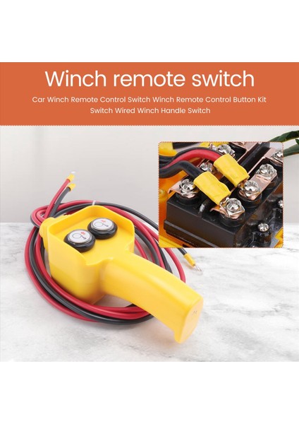 Araba Vinç Uzaktan Kumanda Anahtarı Vinç Uzaktan Kumanda Düğmesi Kiti Anahtarı Kablolu Vinç Tutamaç Anahtarı (Yurt Dışından) fırsatları
