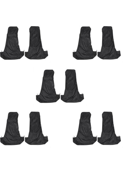 10X Evrensel Su Geçirmez Naylon Ön Araba Van Koltuk Kapakları Koruyucular Siyah Çifti (Yurt Dışından)