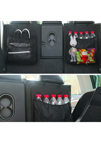 Araba Net Mesh Cep Koltuğu Geri Çok Cep Depolama Çantası Organizatör Tutucu Siyah (Yurt Dışından) fiyatları