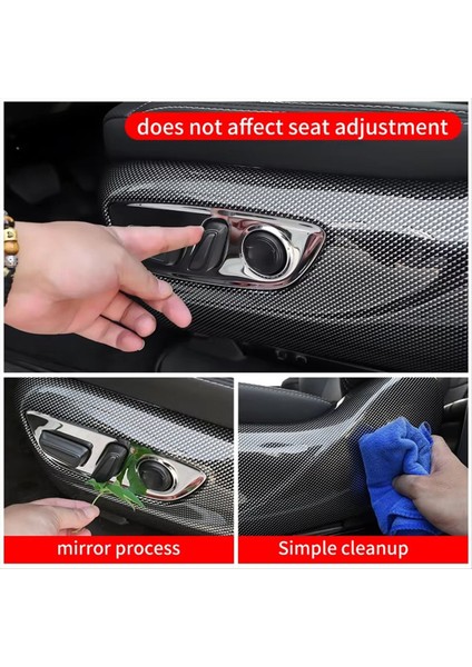 Toyota Land Cruiser Için 1set 4pcs Koltuk Yan Koruma Plakası 250 Prado LC250 2024 2025 Koltuk Ayar Paneli Kapağı (Yurt Dışından) modelleri