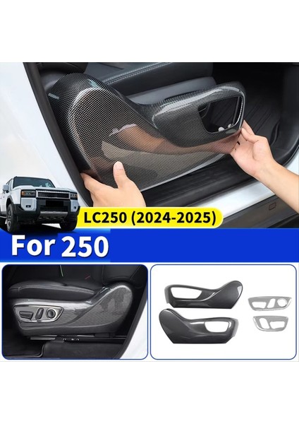 Toyota Land Cruiser Için 1set 4pcs Koltuk Yan Koruma Plakası 250 Prado LC250 2024 2025 Koltuk Ayar Paneli Kapağı (Yurt Dışından) indirimleri
