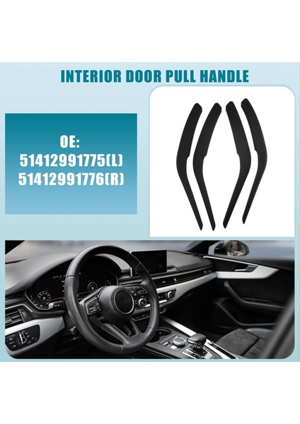 Bmw X1 E84 2010-2015 Için Araba Iç Kapı Kolu Çekme Paneli Kapağı 51412991775 51412991776 Siyah (Yurt Dışından) fiyatları