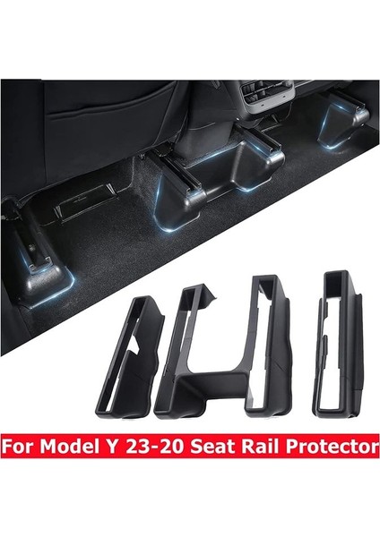 Koltuk Kaydırıcı Kapağı Arka Koltuk Rayları Koltuk Ray Tesla Için Alt Köşe Koruyucusu Model Y 2020-2023 (Yurt Dışından) fiyatları