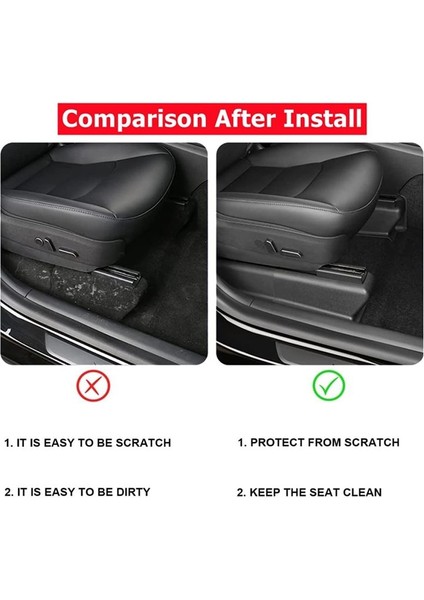 Koltuk Kaydırıcı Kapağı Arka Koltuk Rayları Koltuk Ray Tesla Için Alt Köşe Koruyucusu Model Y 2020-2023 (Yurt Dışından) fırsatları