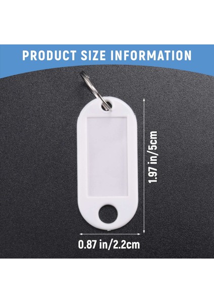 32X Çok Renkli Plastik Anahtar Fob Id Etiketleri Bagaj Kimlik Etiketleri Bölünmüş Halka Anahtarlama (Yurt Dışından) fırsatları