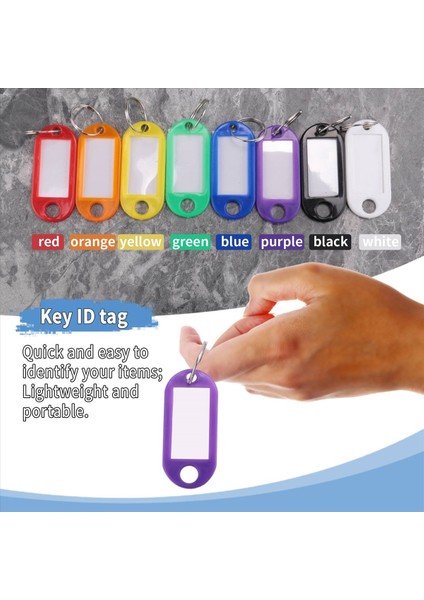 32X Çok Renkli Plastik Anahtar Fob Id Etiketleri Bagaj Kimlik Etiketleri Bölünmüş Halka Anahtarlama (Yurt Dışından) indirimleri