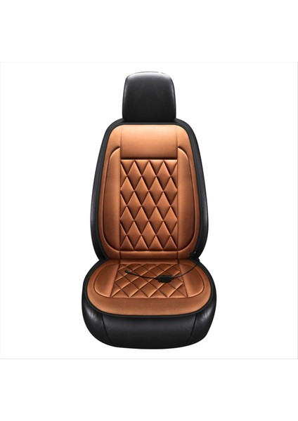 12V Araç Koltuk Isıtıcı Hızlı Isıtma Araç Koltuk Kapağı Araç Isıtma Ped Evrensel Elektrikli Isıtmalı Koltuk Kapağı Pedi Tek Kahverengi (Yurt Dışından)
