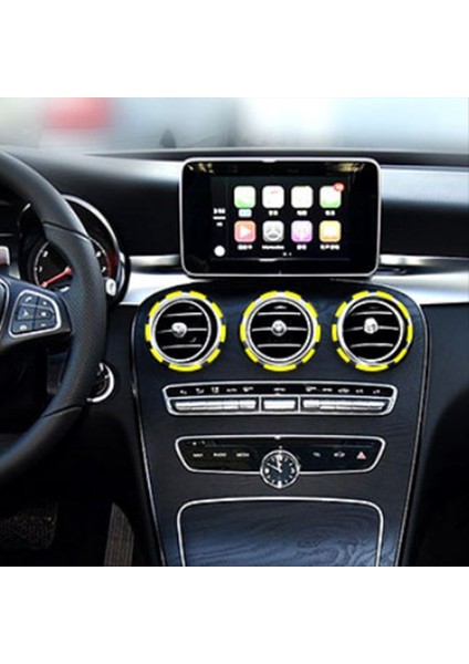 Araba Gösterge Tablosu Orta Klima Outlet Grille Kapak A/c Panel Izgara Mercedes-Benz W205 W253 Gümüş-Siyah (Yurt Dışından) fiyatları