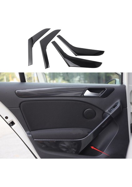 4pcs/lot Araba Çıkartmaları Abs Karbon Fiber Tahıl Iç Kapı Koltuklu Dekorasyon Kapağı Golf Için 6 Mk6 2009-2013 (Yurt Dışından) modelleri