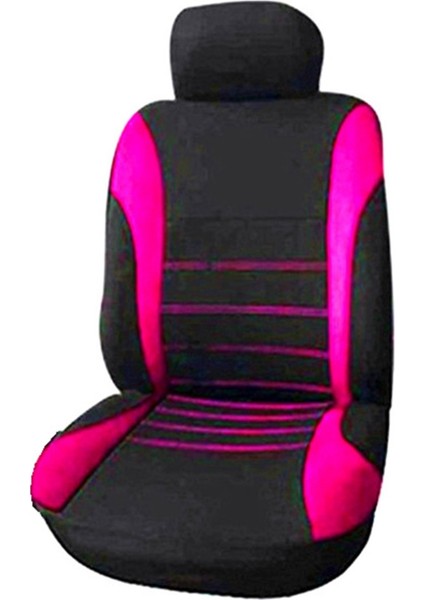 Ön Araba Koltuk Kapakları Ön Hava Yastığı Hazır Spor Kova Koltuk Kapağı 2 Parçalı Set Otomobiller Koltuk Kapakları (Siyah + Gül) (Yurt Dışından)