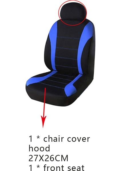 Ön Araba Koltuk Kapakları Ön Hava Yastığı Hazır Spor Kova Koltuk Kapağı 2 Parçalı Set Otomobiller Koltuk Kapakları (Siyah + Gül) (Yurt Dışından) fiyatları