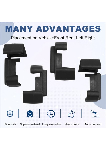 4pcs Araba Koltuk Kapağı Kılavuzu Slayt Fişi 11D881347 11D881348 Vw Id 4x 2021-2025 Için (Yurt Dışından) fırsatları