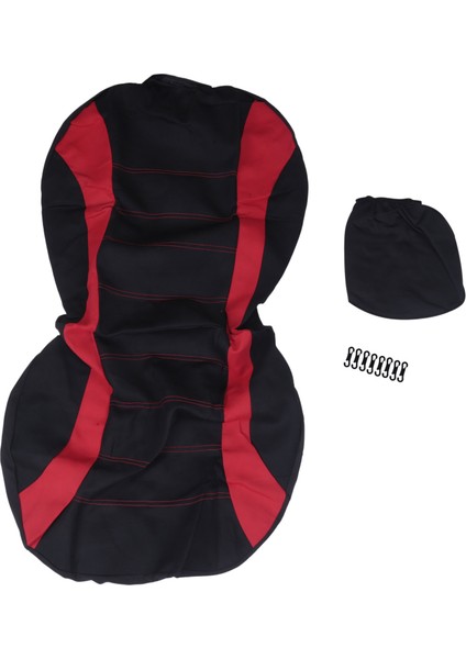Ön Araba Koltuk Kapakları Ön Hava Yastığı Hazır Spor Kova Koltuk Kapağı Otomobiller Koltuk Kapakları (Siyah + Kırmızı) (Yurt Dışından)