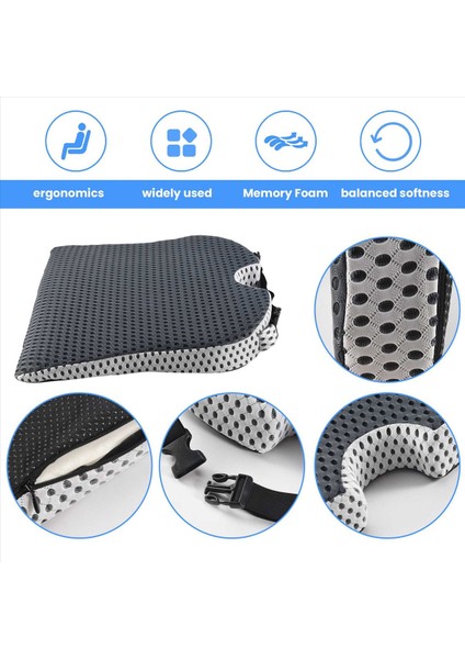 Araba Kamyonu Koltuğu Yastık Basınç Rölyefi Ağrısı Ağrısı Butt Yastık Yastığı Ortopedik Ergonomik Destek Bellek Köpüğü (Yurt Dışından) indirimleri
