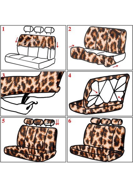 15PCS Leopar Baskı Araba Koltuk Kapağı Kiti Araç Direksiyon Simidi Kapağı Emniyet Kemer Pedleri Barınaklar Kol Tabancası Pedi ve Anahtarlık (Yurt Dışından) fiyatları