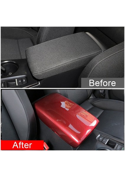 Karbon Fiber Kırmızı Iç Koltuk Artözü Kutu Panel Trim Araba Honda Civic Için Merkezi Koltuk Paneli Panel 11TH 2021-2023 (Yurt Dışından) modelleri