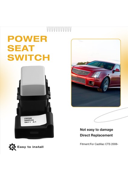 15895688 Cadillac Cts 2008 Için Araba Güç Koltuk Anahtarı- Elektrikli Koltuk Kontrol Anahtarı (Yurt Dışından) fırsatları