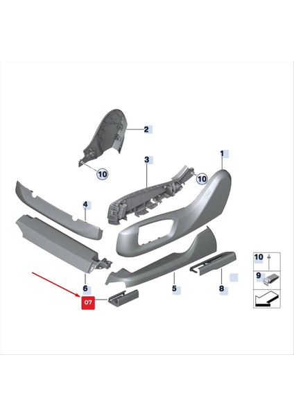 1paır Ön Koltuk Rayı Trim 52107324971 52107324972 Bmw X5 M X6 F15 F16 F85 F86 2013-2018 Koltuk Kılavuzu Raylı Plaka (Yurt Dışından) indirimleri