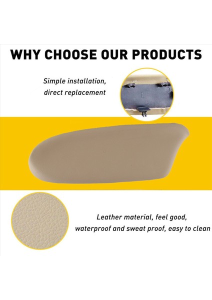 1paır Arka Kapıları Kolap Kapak 83753-TAO-A31ZC 83703 Honda Accord Için TAO-A31ZC 08-12 Araba Tutucu Panel Kapakları Bej (Yurt Dışından)