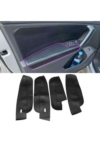 4pcs Mikrofiber Deri Iç Kapı Kolu Kol Dayama Paneli Kapağı Tiguan 2017 2018 2019 Için Koruyucu Döşeme (Yurt Dışından) fiyatları