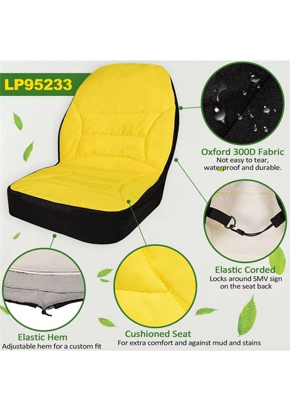 LP95233 Yükseltme Koltuk Kapağı Yastık John Deere 3e 3e Serisi 3r Serisi 4m Serisi 1023E Tractor Rahat Su Geçirmez (Yurt Dışından) modelleri