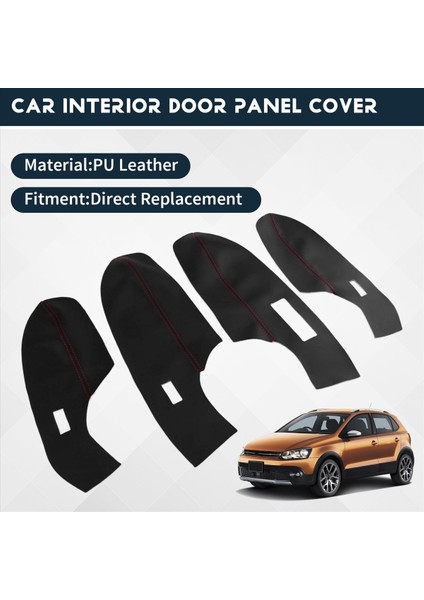 Araç Iç Kapı Paneli Kapağı Pu Deri Kol Dayama Paneli Trim Kapağı Vw Polo Cross Polo 2011-2018 Lhd (Yurt Dışından) indirimleri