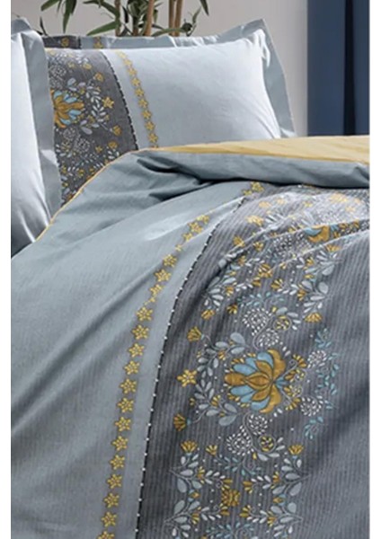 Çift Kişilik Ranforce Brodats Nevresim Takımı - Antrasit 3715 indirimleri