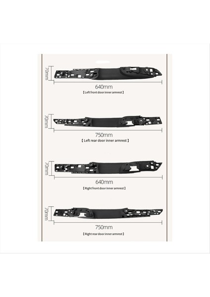 Bmw 7 Serisi F01 F02 730 735 740 2009-2017 Için Sağ Arka Araba Iç Kolu Iç Kapı Kolu Paneli (Yurt Dışından)