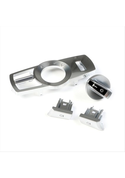 4pcs/set Far Anahtarı Döndürme Düğmesi Kafa Işık Lambası Kontrol Paneli Bmw 5 6 7 Serisi X3 X4 Gümüş (Yurt Dışından)