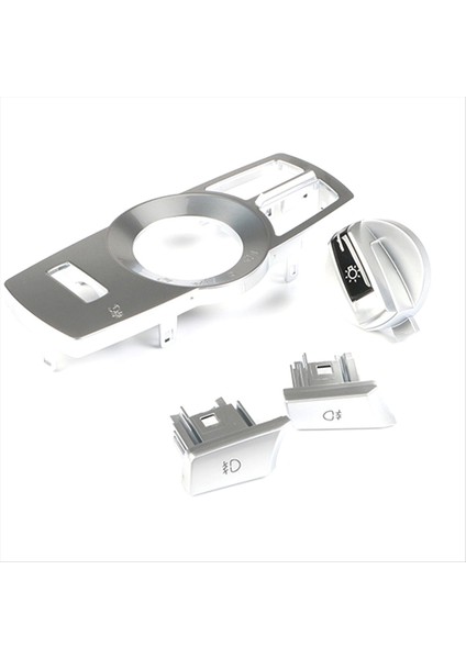 4pcs/set Far Anahtarı Döndürme Düğmesi Kafa Işık Lambası Kontrol Paneli Bmw 5 6 7 Serisi X3 X4 Gümüş (Yurt Dışından) fiyatları