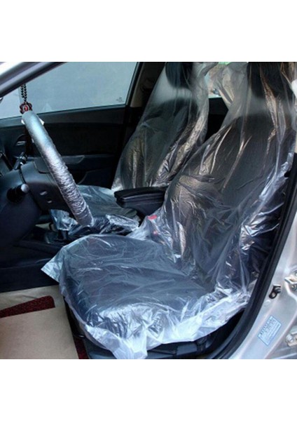 100PCS Otomotiv Plastik Koltuk Aracı Bakımı Güzellik Tek Kullanımlık Otomotiv Araba Koltuk Kapağı Tozu ve Kir (Yurt Dışından) fırsatları