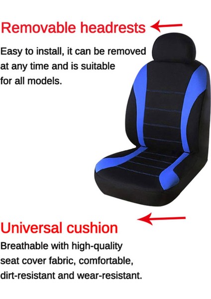 Ön Araba Koltuk Kapakları Ön Hava Yastığı Hazır Spor Kova Koltuk Kapağı 4 Parçalı Set Otomobiller Koltuk Kapakları (Siyah + Kırmızı) (Yurt Dışından) modelleri