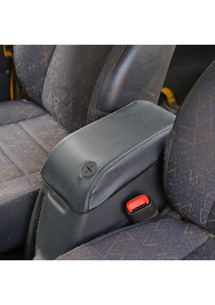 Jeep Wrangler Tj 1997-2006 Otomobil Merkezi Konsol Koltuk Kutusu Kapak Ped Iç Aksesuarları Pu Siyah (Yurt Dışından) indirimleri