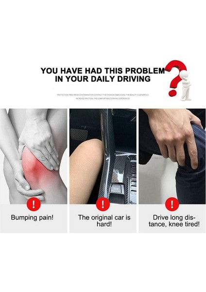 Evrensel Araba Kolçak Yastığı Otomotiv Yumuşak Deri Merkez Konsol Diz Yedi Kapısı Koltuk Dirsek Pedi Konfor Yastığı 2 Pcs (Yurt Dışından)