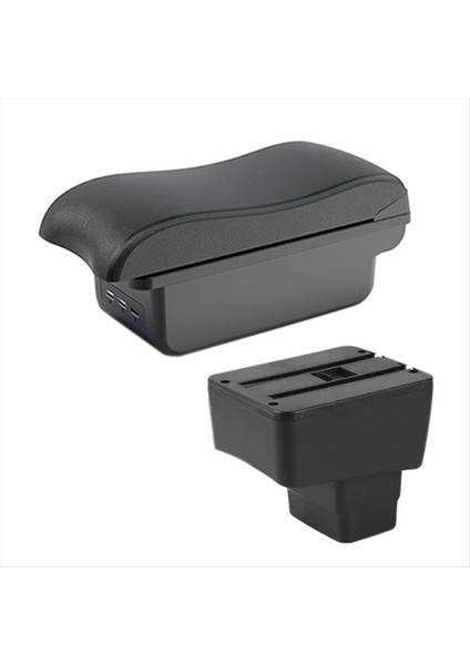 Mazda Cx-3 Için Mazda 2 Skyactiv Versiyon Cx3 Araç Kol Resim Kutusu Saklama Kutusu Kavisli Yüzey Deri Kırmızı Hat Için (Yurt Dışından)