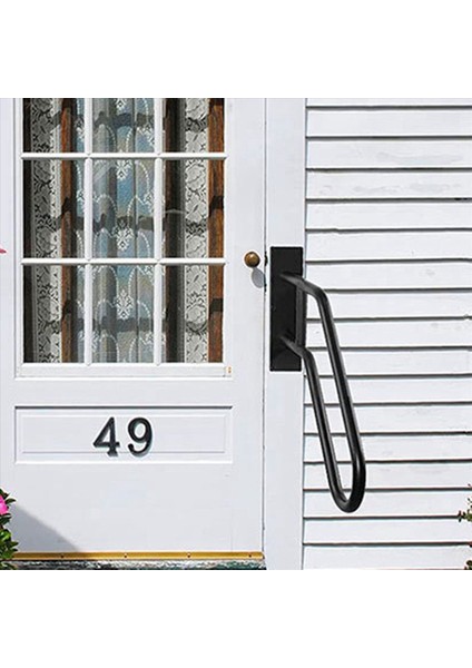 2x Güvenli Boru Merdiven Küpe Küpe Küpe Demir Duvar Monta Merdivenleri Için Demir Iç Mekan ve Açık Siyah (Yurt Dışından) modelleri