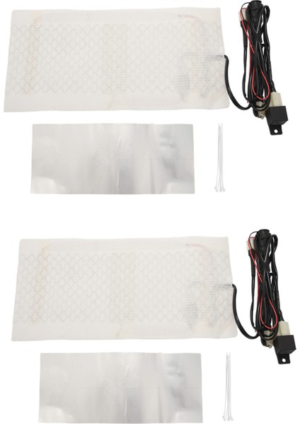 2x 12V Evrensel Motosiklet Atv Utv Switch Isıtmalı Koltuk Yastık Karbon Fiber Koltuk Isıtıcı Isıtmalı Ped (Yurt Dışından)
