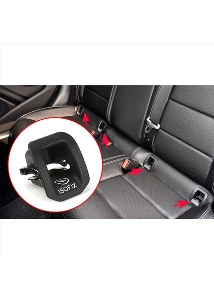 3x 1769230100 Çocuk Koltuk Isofıx Adaptör Kapak Mercedes Benz A Sınıfı W176 GLA200 GLA220 GLA260 Siyah (Yurt Dışından) modelleri