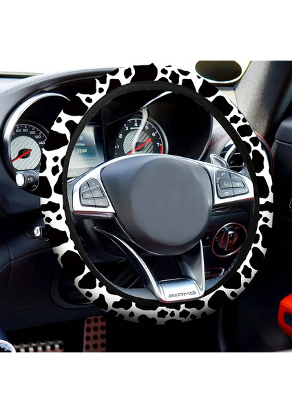 10PCS Inek Basılı Araba Koltuk Kapağı Kiti Araba Direksiyon Kapağı Emniyet Kemeri Pedleri Araba Zemin Paspasları Araba Bardak Altlıkları Kolçak Ped (Yurt Dışından) fiyatları