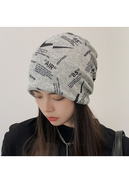 Anti-Soğuk Sıcak Yüz Değişim Boyun Atkı Kapağı Kafa Sonbahar ve Kış Yığılmış Kap Boyun Kapağı Çok Fonksiyonlu Örgü Erkek ve Kadın Bükülmüş Kap (Yurt Dışından)