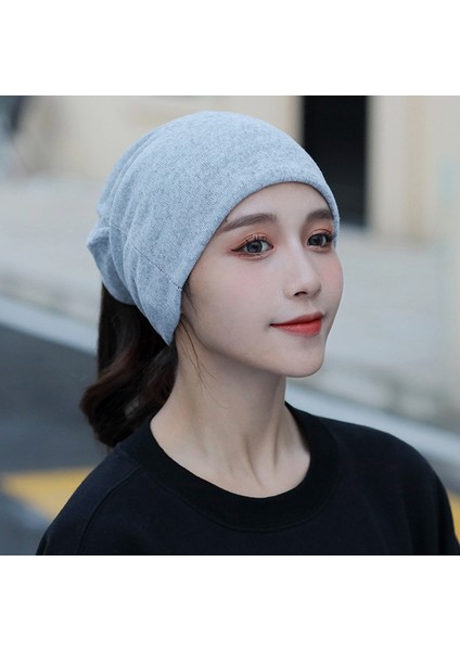 Anti-Soğuk Sıcak Yüz Değişim Boyun Atkı Kapağı Kafa Sonbahar ve Kış Yığılmış Kap Boyun Kapağı Çok Fonksiyonlu Örgü Erkek ve Kadın Bükülmüş Kap (Yurt Dışından)