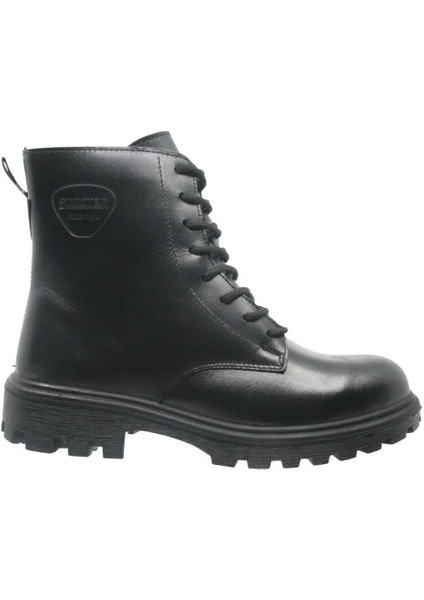 Z7106DS Siyah Kadın Hakiki Deri Su Geçirmez Bot