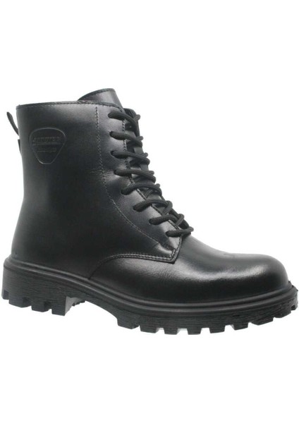 Z7106DS Siyah Kadın Hakiki Deri Su Geçirmez Bot