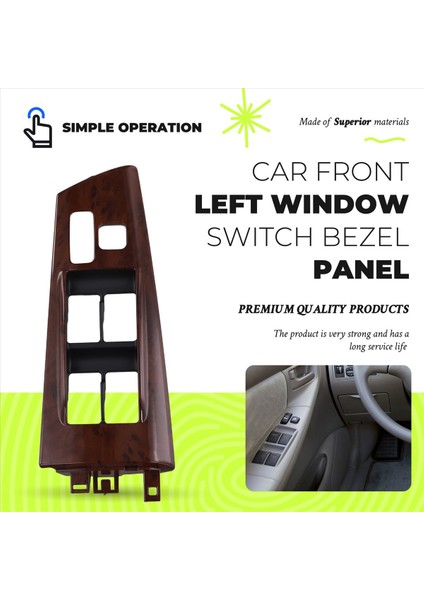 Araba Ön Sol Pencere Anahtarı Çerçeve Paneli 74232-12380 74231-02350 Toyota Corolla Için 2003-2008 (Yurt Dışından) fırsatları