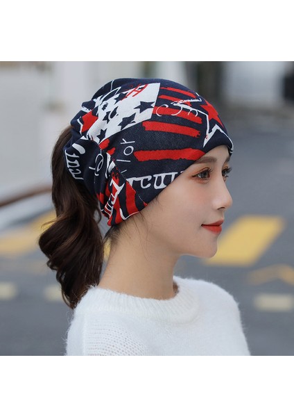 Anti-Soğuk Sıcak Yüz Değişim Boyun Atkı Kapağı Kafa Sonbahar ve Kış Yığılmış Kap Boyun Kapağı Çok Fonksiyonlu Örgü Erkek ve Kadın Bükülmüş Kap (Yurt Dışından)