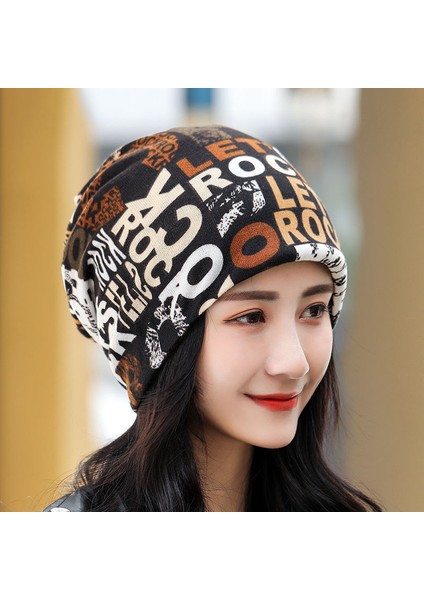 Anti-Soğuk Sıcak Yüz Değişim Boyun Atkı Kapağı Kafa Sonbahar ve Kış Yığılmış Kap Boyun Kapağı Çok Fonksiyonlu Örgü Erkek ve Kadın Bükülmüş Kap (Yurt Dışından)